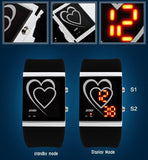 Skmei Ladies Digital Watch Fashion Casual Watches Relogio Masculino Blue LED Silicone Jelly Wristwatches Women Dress Watches