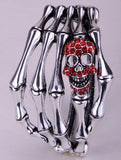 Skull skeleton hand bone bracelet bangle biker gothic halloween jewelry gifts for women