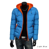 Mens winter jacket men's hooded wadded coat winter thickening outerwear male slim casual cotton-padded outwear