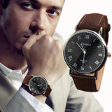 Splendid Luxury Brand Fashion Faux Leather Blue Ray Glass Men Watch 2015 Quartz Analog Business Wrist Watches