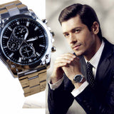 Splendid Fashion Business Men Shock Resistant Stainless Steel Band Machinery Sport Reloj Analog Quartz Luxury Men Watch