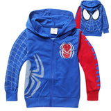 Spring Autumn Children's Coat boys Spiderman embroidered hoodie jackets Kids cartoon Clothes baby outerwear