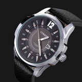 Stainless Steel Dial Sports Watch CURREN 8123 Analog with date Casual Watches Leather Strap quartz wristwatches