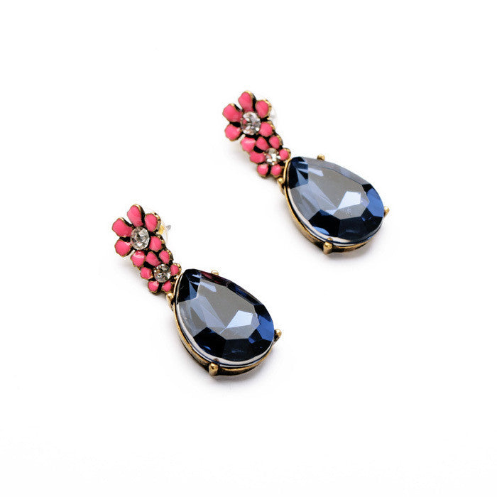 Statement Jewelry Fashion Classic Blue Resin Water Drop Earrings