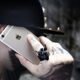 Steel soldier Stainless Steel goat Ring New men vintage Jewelry