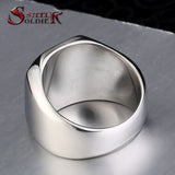 Steel soldier stainless steel men movie style game of thrones fashion popular ring ice wolf men titanium steel jewelry