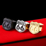 Steel soldier Man's Jewelry Stainless Steel Biker ring Route 66 Ring
