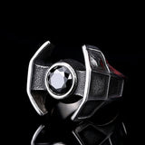 Steel soldier hot sale film style star wars men fashion stainless steel ring unique men Darth Vader's spacecraft jewelry