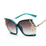 Stylish large Butterfly Sunglasses for women brand designer eyewear metal Flower Frame 7 colour oculos de sol feminino