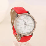 Stylish Unisex Quartz Watches Men Sports Watches Denim Fabric Women Dress Watch news paper wristwatch Design hours