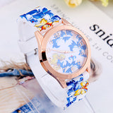 Summer Style Fashion Flower Watches Women Dress Quartz Watch Wristwatches Reminino Relogio Clocks Women Watches