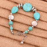 Summer style hot selling tibetan silver bangle Bracelet Fine Jewelry turquoise bracelet for Women and Men