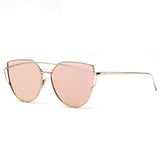 Sunglasses Women 2016 Newest Metal Nose Pad Cat Eye Sun Glasses Brand Designer Green Plating UV400
