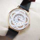 Superior New Business Watch Leisure Models Diamond Bracelet Quartz Faux Leather Wrist Watch for Women