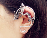 Fashion New Gothic Old Bronze Plated/Old Silver Dragon Design Earring