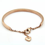 TOP QUALITY Pretty Lady Gold Bangle Women's Lover Bracelet Jewelry Metal Bracelets Bangles Heart-Shaped Accessories