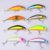 Top 8pc/lot Minnow Fishing Lures 2.7"-6.86cm/0.281oz-7.96g fishing tackle 8color fishing bait 6# hook