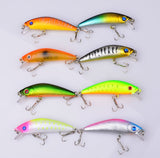 Top 8pc/lot Minnow Fishing Lures 2.7"-6.86cm/0.281oz-7.96g fishing tackle 8color fishing bait 6# hook