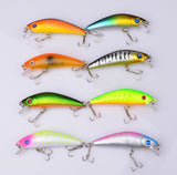 Top 8pc/lot Minnow Fishing Lures 2.7"-6.86cm/0.281oz-7.96g fishing tackle 8color fishing bait 6# hook 