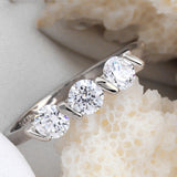 Top Quality Concise Crystal Ring Rose Gold Plated Austrian Crystals Full Sizes