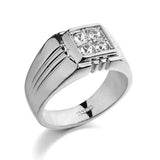 Top Quality ITALINA Brand Jewelry 18K Real Gold Plated Men Ring With AAA+ CZ Diamond Party Gift