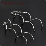 Top Quality Simple Spiral Ear Line White & Rose Gold Plated Fashion Earrings Jewelry