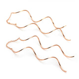 Top Quality Simple Spiral Ear Line White & Rose Gold Plated Fashion Earrings Jewelry