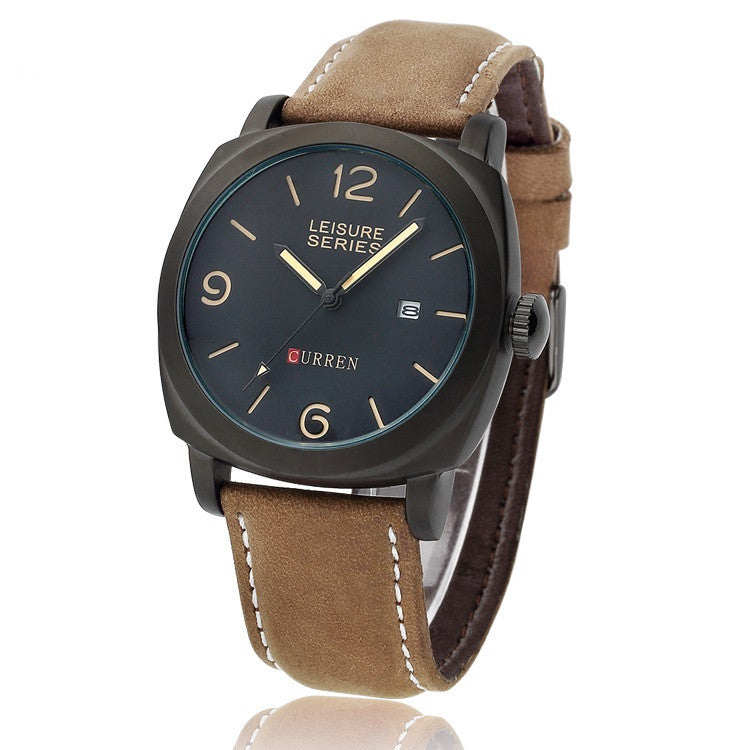 CURREN Men Watches Top Brand Luxury Men Military Wrist Watches Men Genuine Leather Watch Waterproof