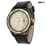 Men Watches Top Brand Luxury Wristwatches Men Military Leather Sports Watch Auto Date
