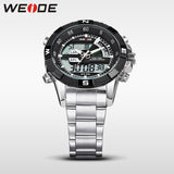 Hot Sale! WEIDE Sports Watches Men's Quartz Military Army Diver Men Full Steel Watch Luxury Brand Famous 