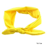 Trendy Lovely Rabbit Ears Bowknot Shaped Elastic Cloth Baby Girls Hairbands Children Hair Accessories