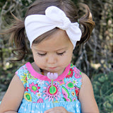 Trendy Lovely Rabbit Ears Bowknot Shaped Elastic Cloth Baby Girls Hairbands Children Hair Accessories