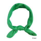 Trendy Lovely Rabbit Ears Bowknot Shaped Elastic Cloth Baby Girls Hairbands Children Hair Accessories