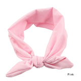 Trendy Lovely Rabbit Ears Bowknot Shaped Elastic Cloth Baby Girls Hairbands Children Hair Accessories
