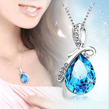 Turquoise Crystal Necklaces Pendants 18K Gold Or Silver Plated Jewellery & Jewerly Necklace Women Fashion Jewelry