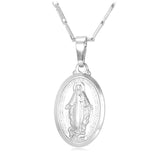 Virgin Mary Necklace New Trendy Yellow Gold Plated Women/Men Jewelry Wholesale Colar Cross Pendant Necklaces 