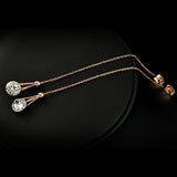2 carat AAA+ Cubic Zircon Diamond Drop Line Long Earrings