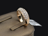 Classic anillos mujer bague aros Rose Gold Plated Rhinestones Studded Finger Rings