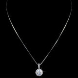 Multi Prongs Synthetic simulated Diamond Necklaces Heart and Arrows CZ Pendant Necklace with 8mm 2ct Cubic Zirconia