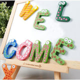 Unisex Kids Educational Toy Wood Letters Alphabet Learning Fridge Magnet 26 pcs