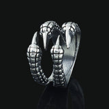 Unisex Women's Men's Eagle Claw Gothic Titanium Stainless Steel Gothic Punk Biker Ring 