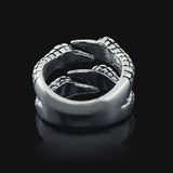 Unisex Women's Men's Eagle Claw Gothic Titanium Stainless Steel Gothic Punk Biker Ring 