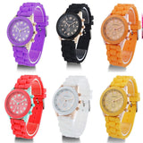 Unsex Geneva Casual Watch Women Dress Watch Quartz Military men Silicone watches Unisex Wristwatch Sports watch