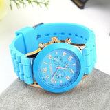 Unsex Geneva Casual Watch Women Dress Watch Quartz Military men Silicone watches Unisex Wristwatch Sports watch