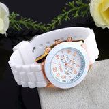 Unsex Geneva Casual Watch Women Dress Watch Quartz Military men Silicone watches Unisex Wristwatch Sports watch