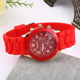 Unsex Geneva Casual Watch Women Dress Watch Quartz Military men Silicone watches Unisex Wristwatch Sports watch