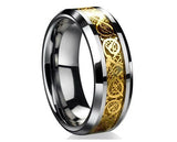 Valentine's Day Vintage Dragon Tungsten steel Ring for Men lord Wedding Titanium rings Band new punk ring