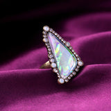Valentine's Day Hot Geometric Dazzle Colour Set Artificial Gems Engagement Ring