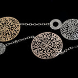 Vintage Long Statement Necklace Real Gold Silver Plated Round Flower Women Necklaces & Pendants Fashion Jewelry