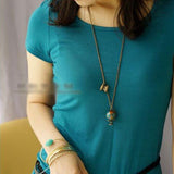 Vintage New Fashion Hot-Selling Globe Telescope Ball necklaces & pendants Women Sweater Chain Gifts girls